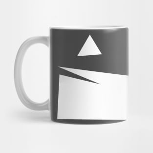 White geometrical minimalism, triangle and broken rectangle Mug